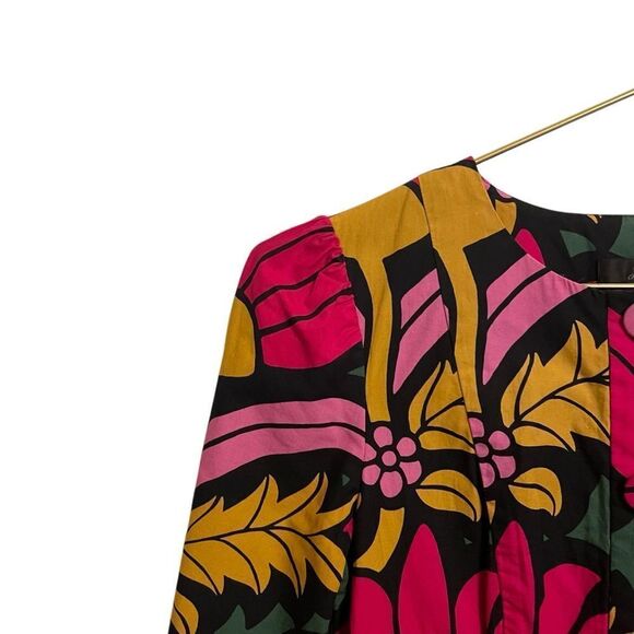 J. Crew Ratti Tiered Popover Dress Floral Size 00 - Picture 5 of 8